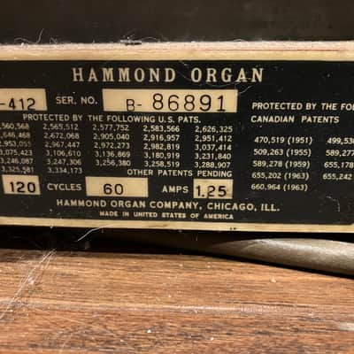 Hammond Electric Organ T-412 60’s - Natural image 1