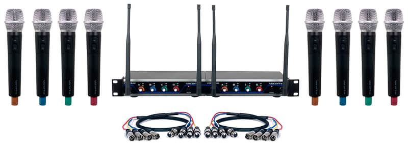 VocoPro Digital-Acapella-8 Eight Channel UHF Wireless Handheld Microphone System with Mic-On-Chip Technology image 1