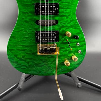 Brian Moore i9.13 Guitar - Quilt Transparent Green 2003 image 2