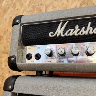 Vintage 1987 Marshall 25/50 Silver Jubilee Mini Amplifier Guitar Stack *1980s* image 5