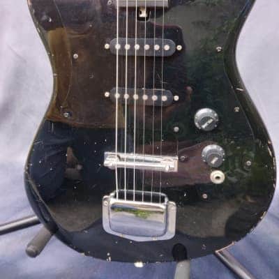 VINTAGE, Mild Relic, Harmony H-804 Electric Guitar 1970s - Black image 2