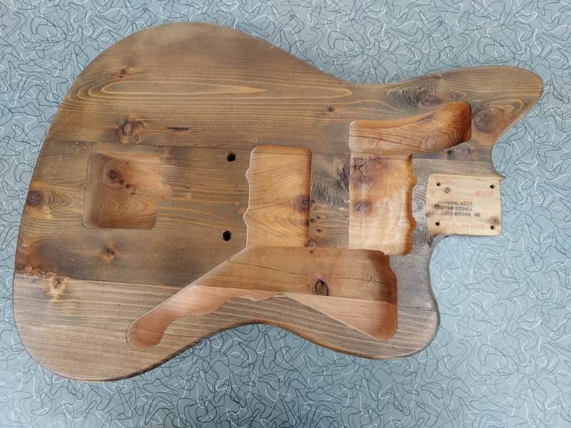 Guitar Body Jazzmaster Style Nitro Finish Reclaimed Barncaster Cedar Nomoonlaser image 1