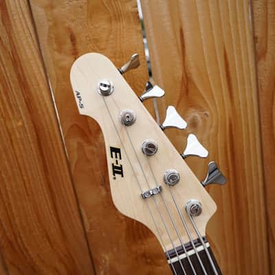 ESP E-II AP-5 See Thru Black Left Handed 5-String Bass w/Case NOS image 3