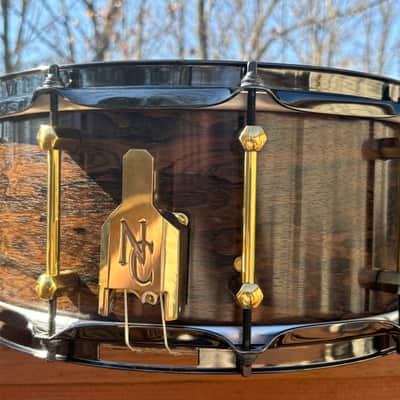 RARE Noble & Cooley Limited Edition Ziricote English Chestnut 6.5x14" Snare Drum 2020 image 7