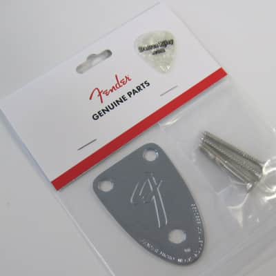 Fender Vintage 70s 3-Bolt F-Logo Neck Plate 0054525049 image 1