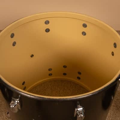 1960s Slingerland Metallic Black Drum Set 14x20 8x12 and 16x16 image 19
