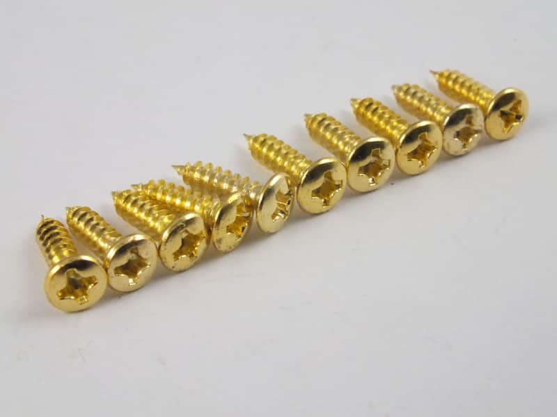 2024 Guitars Electric Ltd Scratch Plate Screws Gold