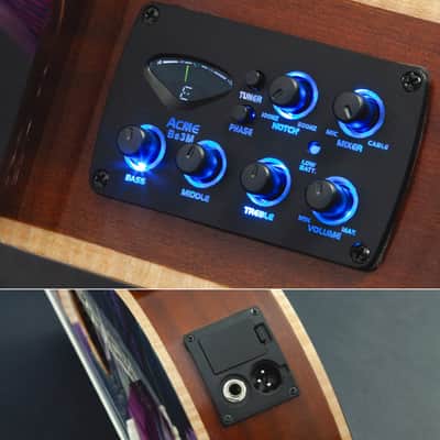 Lindo Ryokou Electro Acoustic Travel Guitar | Japanese Graphic Art | BS3M Piezo/Mic Blend Preamp | 3/4 Size / 24" Scale-Length | Luminlay Side Dots | Five Elements Kanji Abalone Sea Shell and Maple Inlays | Designed in the UK (Nylon Strings) image 5