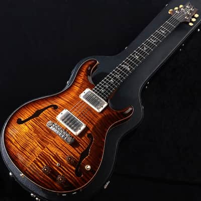 Paul Reed Smith (PRS) 2020 Wood Library Hollowbody II Piezo 10-Top Black Gold Burst Pattern Neck [20 0307130] (05/05) image 8