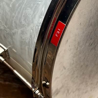 PRE SERIAL Ludwig No. 444 Club Date 9x13" Rack Tom with Keystone Badge 1961-1964 WHITE MARINE PEARL WMP image 9