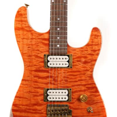 Colletti Guitars Speed of Sound Tangerine Quilt Maple Top image 4