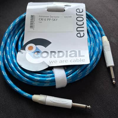 Cordial Encore 6m/20ft NEUTRIK SKY blue & white - Sky Blues & White image 1