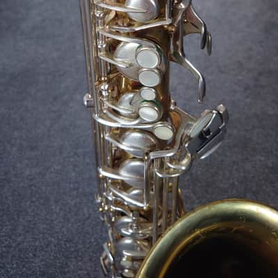 Borgani 0166S Vintage Tenor Saxophone 1980s - Gold Lacquer with Silver Nickel Keys image 15