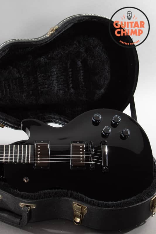 2021 Gibson Les Paul Studio Dark – Burstbucker Pro Pickups – Ebony Board – Blacked Out – w/ Case image 1