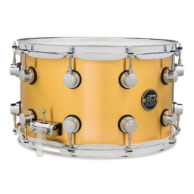 DW Performance Polished Brass Snare Drum 14x8 image 2