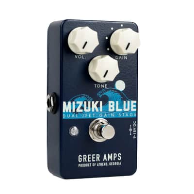 New Greer Amps Mizuki Blue Dual JFET Gain Stage Overdrive Guitar Effects Pedal image 3