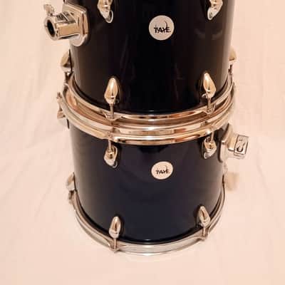 TAYE RACK TOMS PAIR - NAVY BLUE LACQUER - FREE SHIP TO C-USA! image 6
