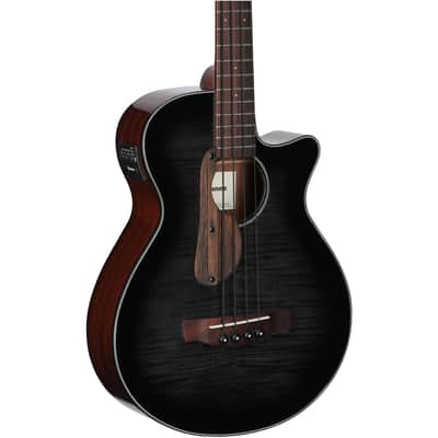 Ibanez AEGB25E Acoustic-Electric Bass, Transparent Black Burst Hi Gloss image 8