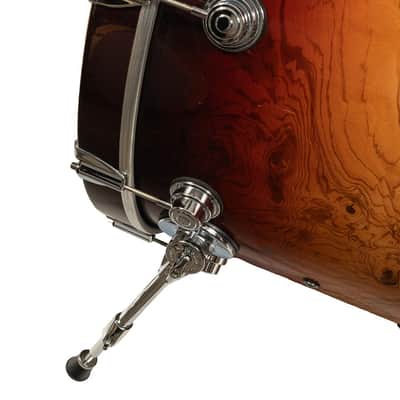 Used DW Exotic 7-Piece Santa Monica Deep Rich Red over Olive Ash Burl & Butter Edges w/ Red Pearl image 4