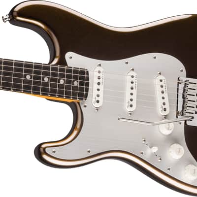 Fender American Ultra II Stratocaster Left-Hand, Ebony Fingerboard, Texas Tea Electric Guitar image 4