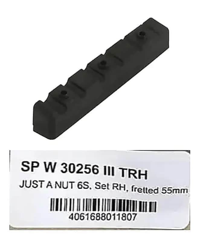Warwick 6 string wide neck bass plastic nut 55mm part# SPW30256III TRH imagen 1