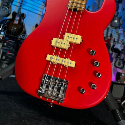 Charvel Pro-Mod San Dimas Bass PJ IV MAH Electric Bass Satin Ferrari Red FREE PLEK! 557 image 5