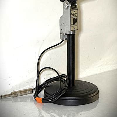 Rare 1960's Calrad DM-18 Dynamic Microphone, works, original element, with stand image 10