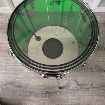 Ludwig Early 70s Vistalite Floor Tom 16x18 (18 Diameter) Green Rare image 6