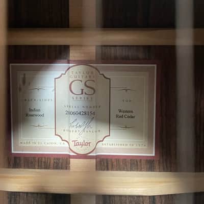 Taylor Grand Symphony Acoustic Guitar - Cedar/Rosewood GS7 (2006) image 9