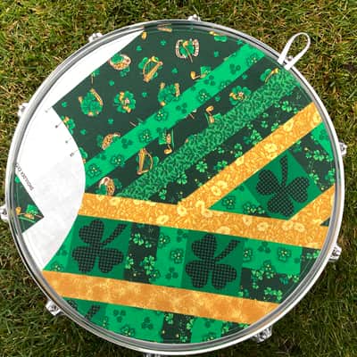 14" reversible Drum Bunny cloth drum cover - partial mute - dampener - compare to Drum Tortillas, Quesadilla, Big Fat Snare image 2