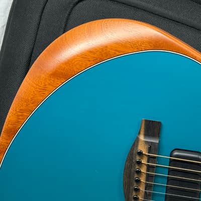 Fender American Acoustasonic Jazzmaster Guitar with Gig Bag 2021 - Ocean Turquoise / Ebony fingerboard image 3