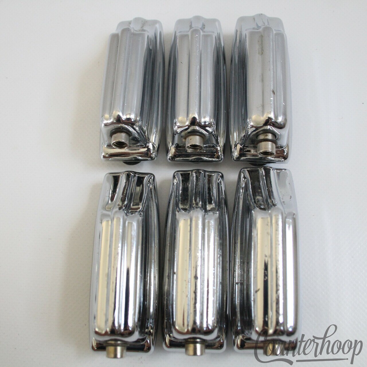 Rogers 6x Beavertail Bass Drum Lugs Chrome Powertone Vintage 70s Big R XP8 9/72 — main photograph