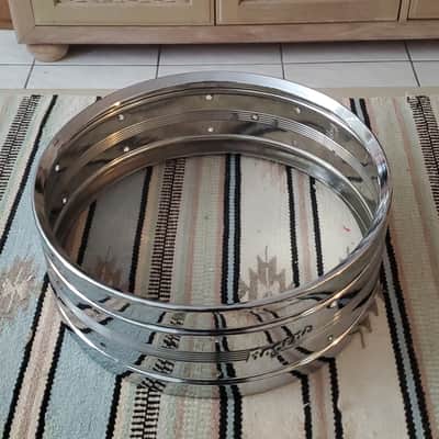 CLEAN! 1960s ROGERS DYNASONIC SNARE SHELL COB with Both BADGES!  CHROME over BRASS One Owner! *LOW SERIAL NUMBER *VINTAGE image 9