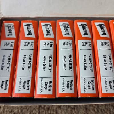 NOS Box of Vintage 1960's Gibson "Mona-Steel" 240 Guitar String Sets! Great Display, Case Candy! image 6