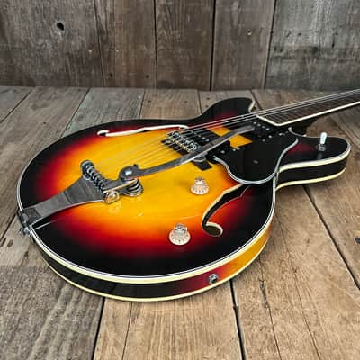 Univox Coily 1968 - Cherry Sunburst U1825 One Owner Clean 335 copyB image 13