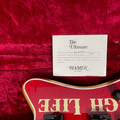 Hamer Miller High Life from 1986 in Red/Gold with original Hardcase image 15