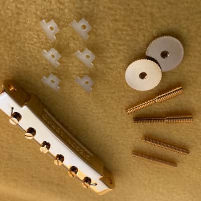 Gibson PBBR-020 ABR-1 “Wired” Tune-O-Matic Bridge 24K Gold plated with Brass and Nylon Saddles.- 2025 image 9