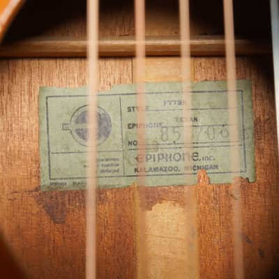 1966 Epiphone FT-79 Texan (Gibson) Slope Dreadnought Guitar (VIDEO! Fresh Work, Ready) image 20