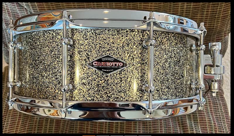 CRAVIOTTO 5.5 X 14 SIGNED by JOHNNY 2015 SOLID CHERRY GOLD GLASS SPARKLE LACQUER ONE OF A KIND NEW OLD STOCK image 1
