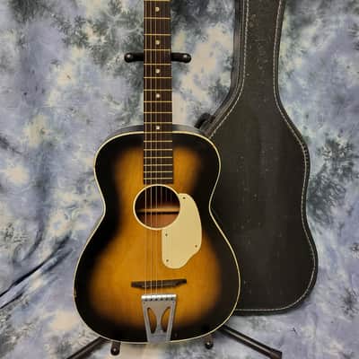 Vintage 1969 Fender by Harmony F1000 Stella Pro Setup New Strings Original Soft Shell Case image 1