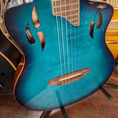 Ortega Tour Player Series RTPDLX-FMA Thinline Crossover Electric Nylon String Guitar image 3