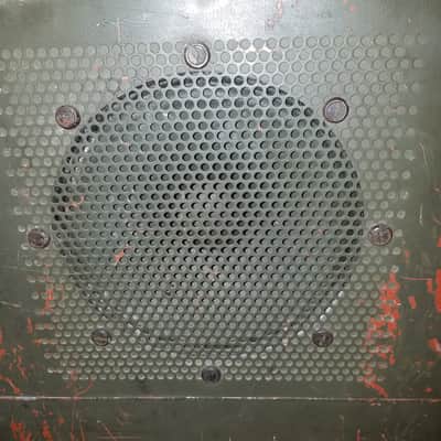 Jensen Federal Military speaker cab Projector Set AN/PFP-1 w/ Full-range P8P C5556 25 watt AlNiCo 8" 16 Ohm driver and cable 1954 - olive metal image 6