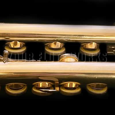 William S. Haynes 14k White Gold Flute #53151 with Silver Keys image 5