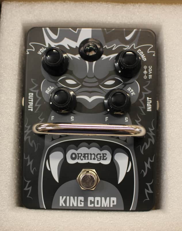 Orange King Comp Guitar Effects Compressor Pedal Black w/Box image 1