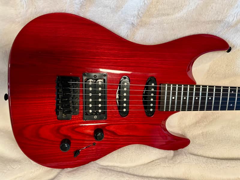 Aria Pro II Magna Series MA-38-SR , 1990s - See-Thru Red image 1