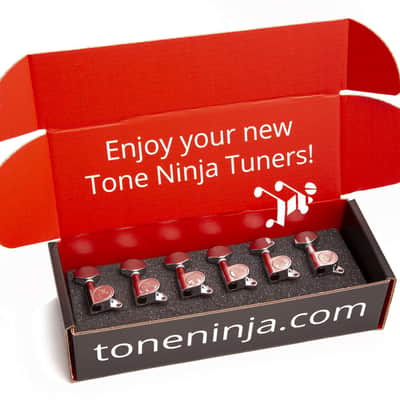 Genuine Tone Ninja Tuners, 6 Inline non-staggered, Chrome