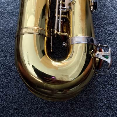 Borgani 0166S Vintage Tenor Saxophone 1980s - Gold Lacquer with Silver Nickel Keys image 16