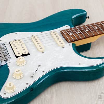 2012 Fender '62 Stratocaster ST62/ASH/MH Transparent Blue + Headstock SSH Near-Mint, Japan MIJ image 6