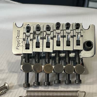 1980's Era Original Floyd Rose Made in Germany Chrome Tremolo Bridge Vibrato Kramer Guitar FU Tone Brass Block image 5