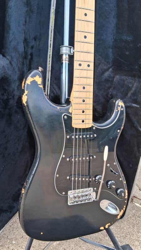 Fender Standard Strat 1979 - Heavy Relic Black image 1